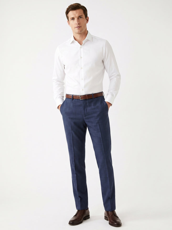 Jaeger Men 100%Wool Regular (SF) Plain Formal Trouser 286333B