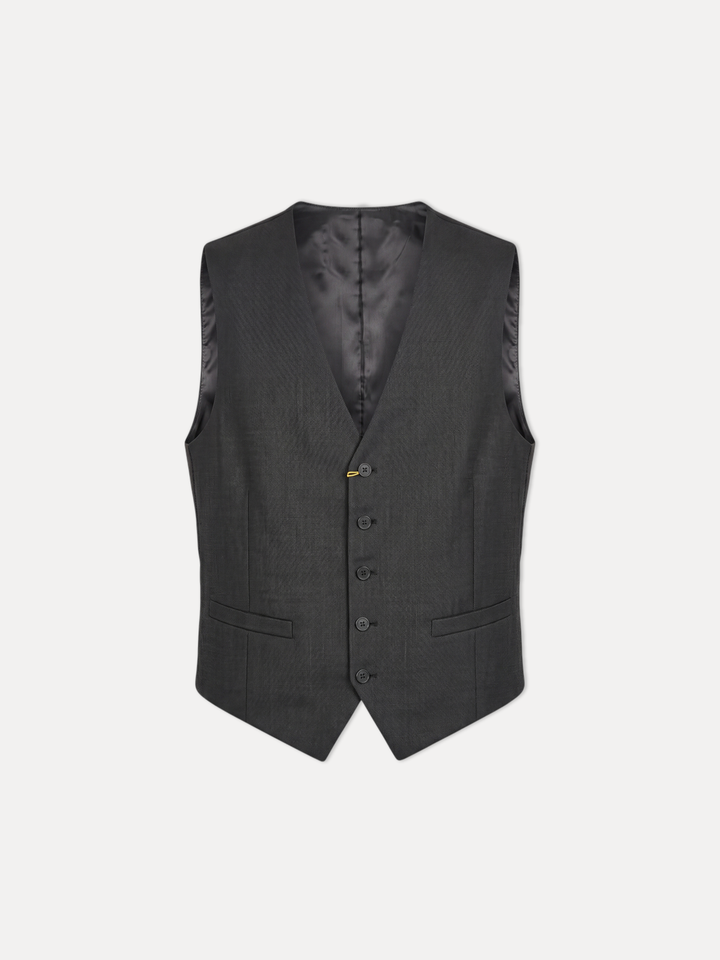 Jaeger Men 100%Wool Regular Textured Waist Coat 8500058