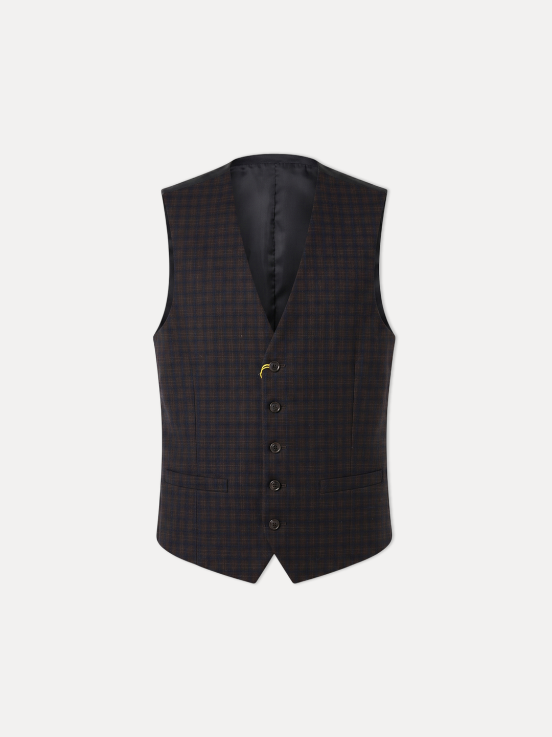 Jaeger Men 100%Wool Regular Check Waist Coat 8500550
