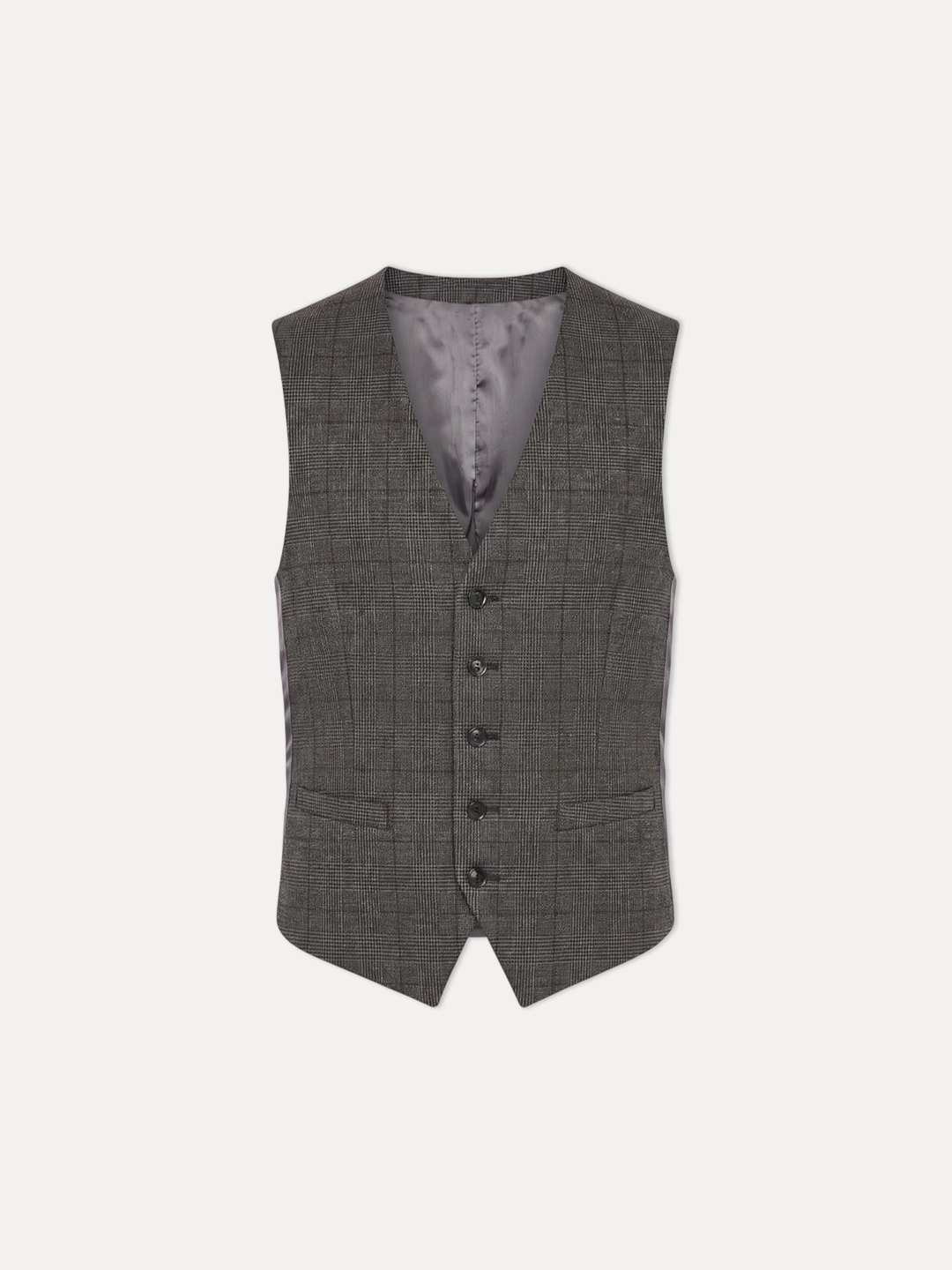 Jaeger Men 100%Wool Regular Check Waist Coat 8600197