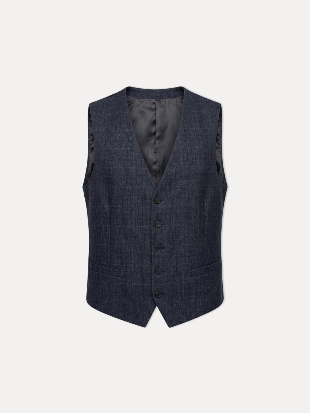 Jaeger Men 100%Wool Regular Check Waist Coat 8400390