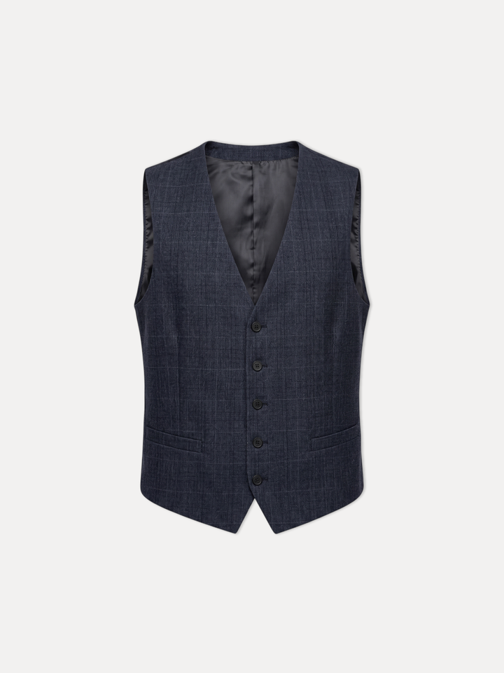 Jaeger Men 100%Wool Regular Check Waist Coat 8400390