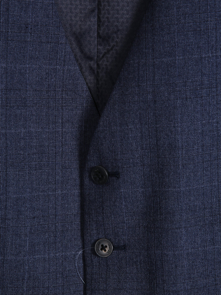 Jaeger Men 100%Wool Regular Check Waist Coat 8400390