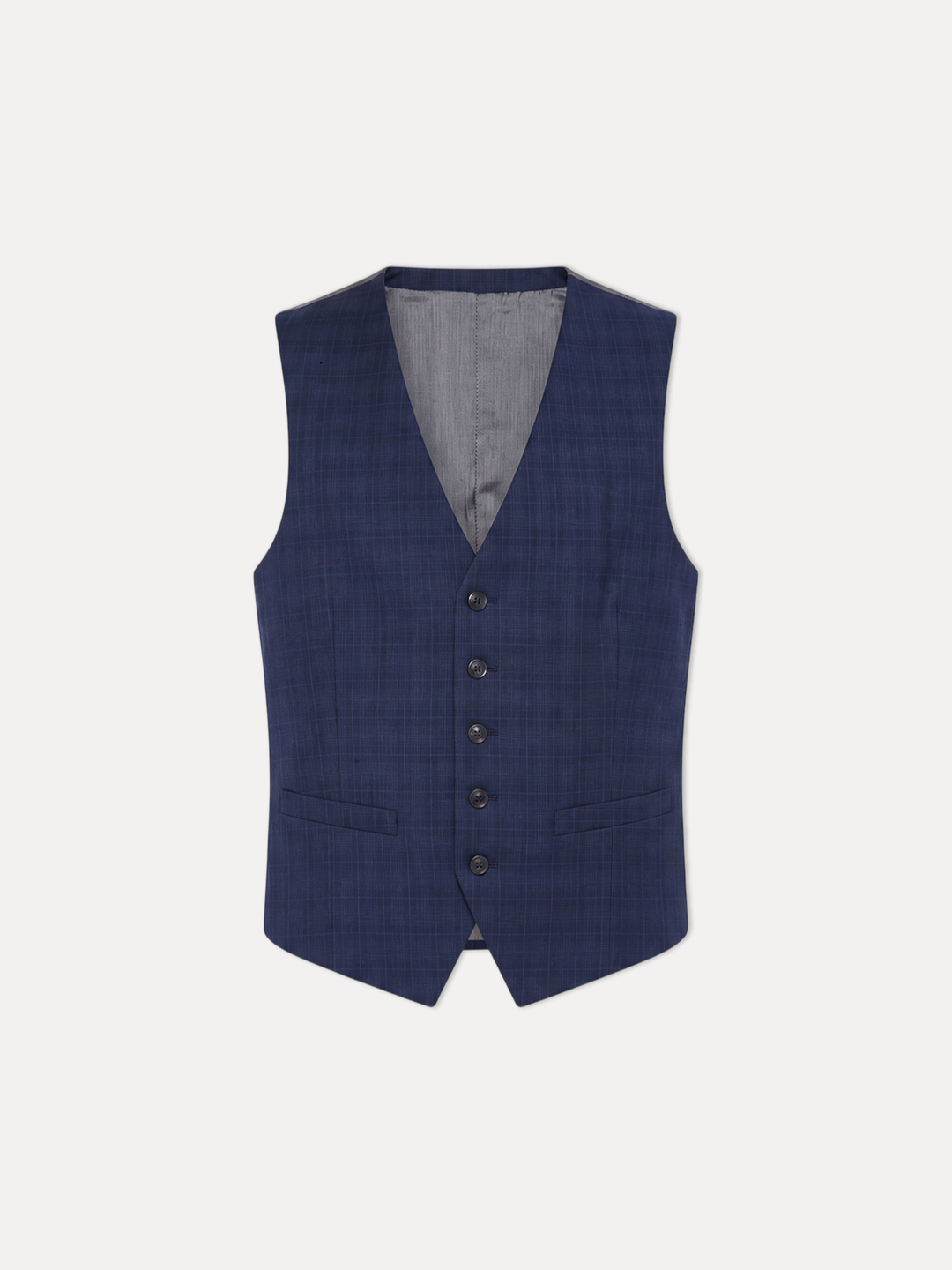 Jaeger Men 100%Wool Regular Check Waist Coat 8500715