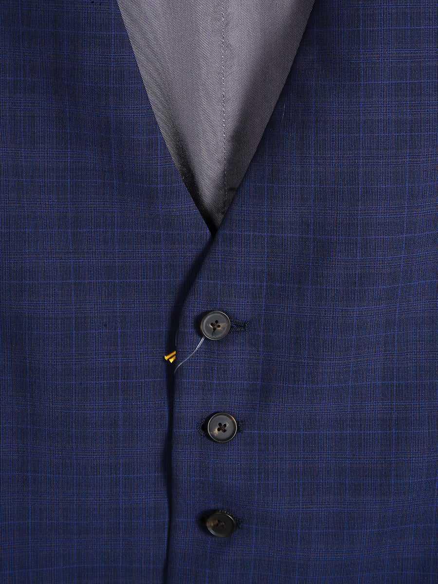 Jaeger Men 100%Wool Regular Check Waist Coat 8500715