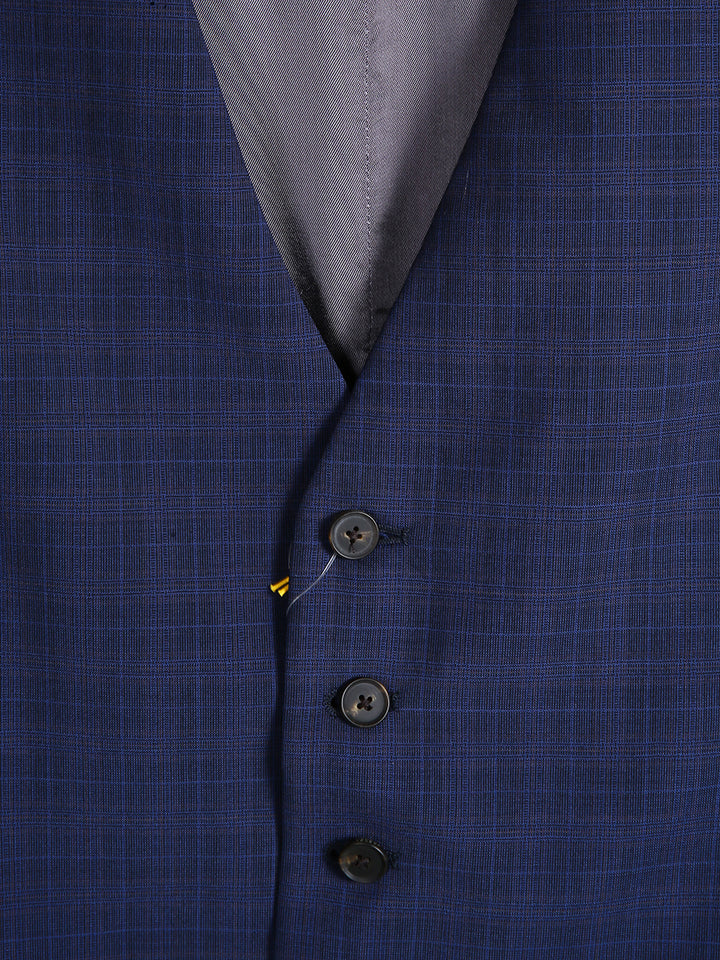 Jaeger Men 100%Wool Regular Check Waist Coat 8500715