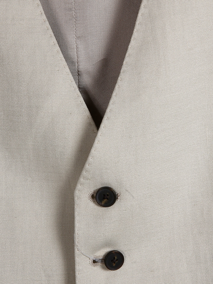 Jaeger Men Linen Mix Regular Plain Waist Coat 8500784