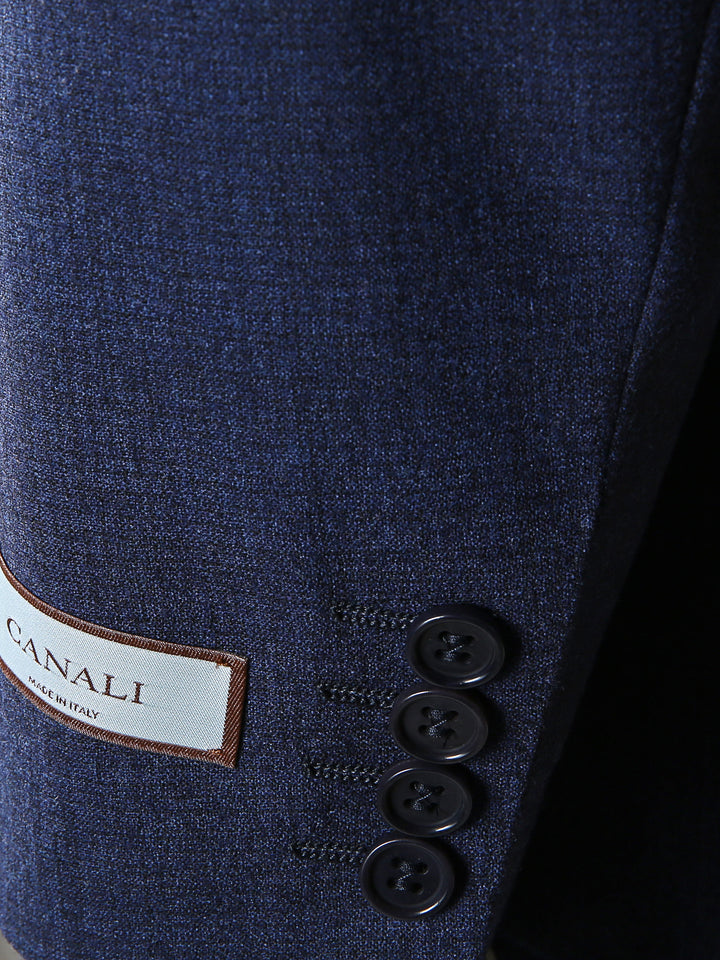 Canali Men 100% Wool Small Check Suit 11280-19