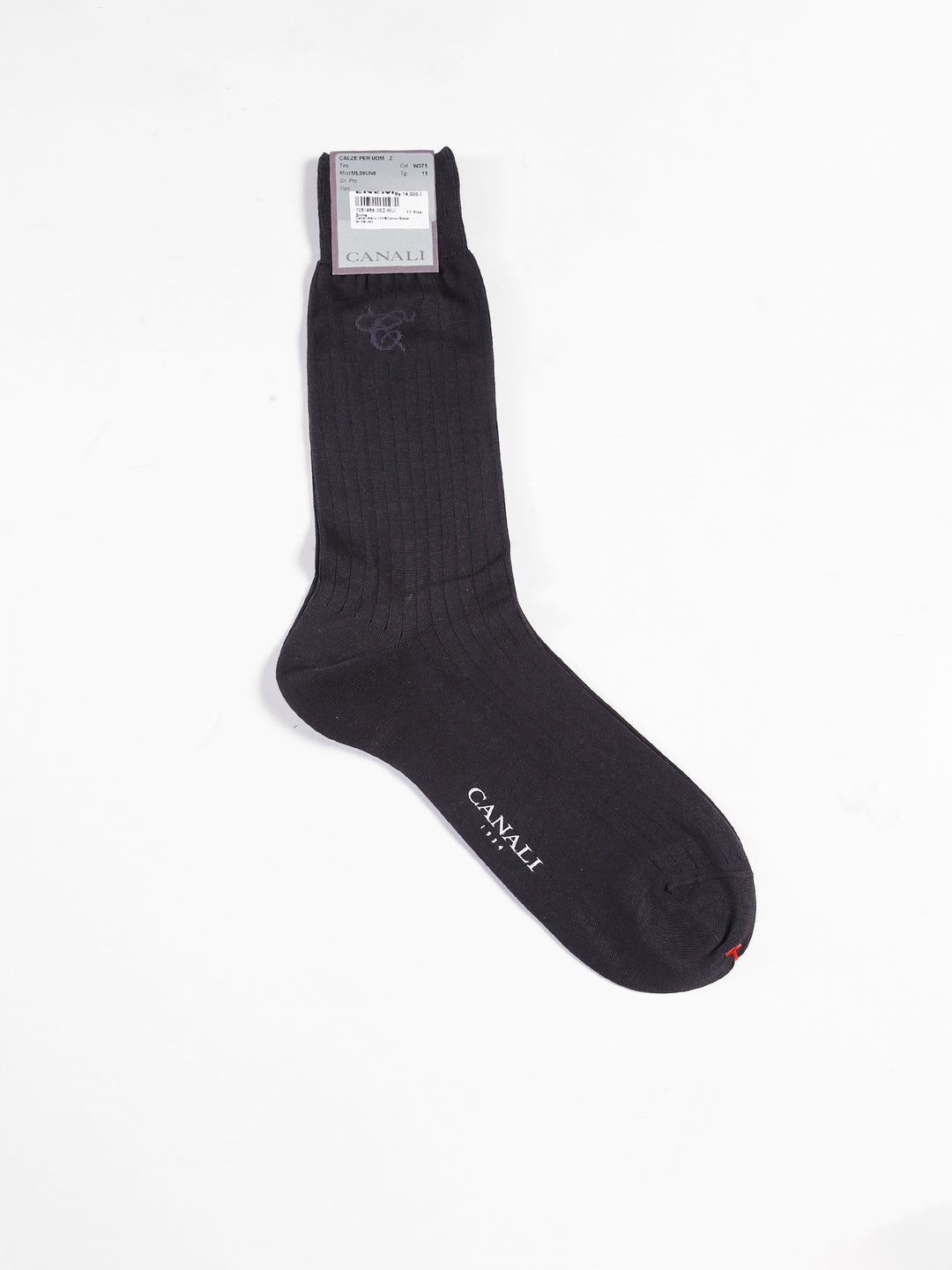 Canali Men 100%Cotton Scoks ML09UN0 (Dark Grey)