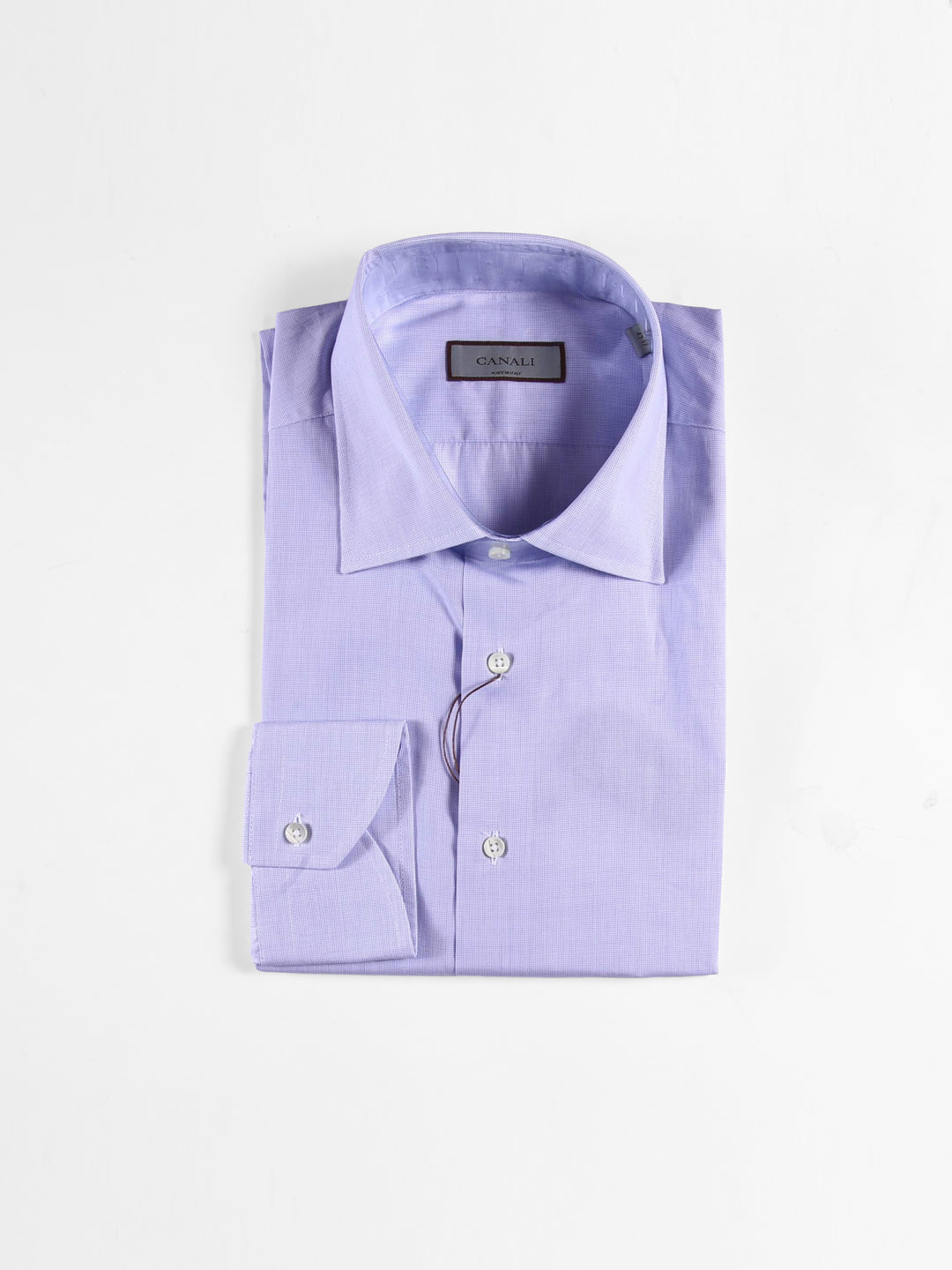 Canali Men L/S Small Check Formal Shirt GD01687