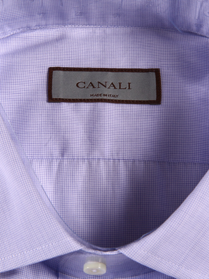 Canali Men L/S Small Check Formal Shirt GD01687