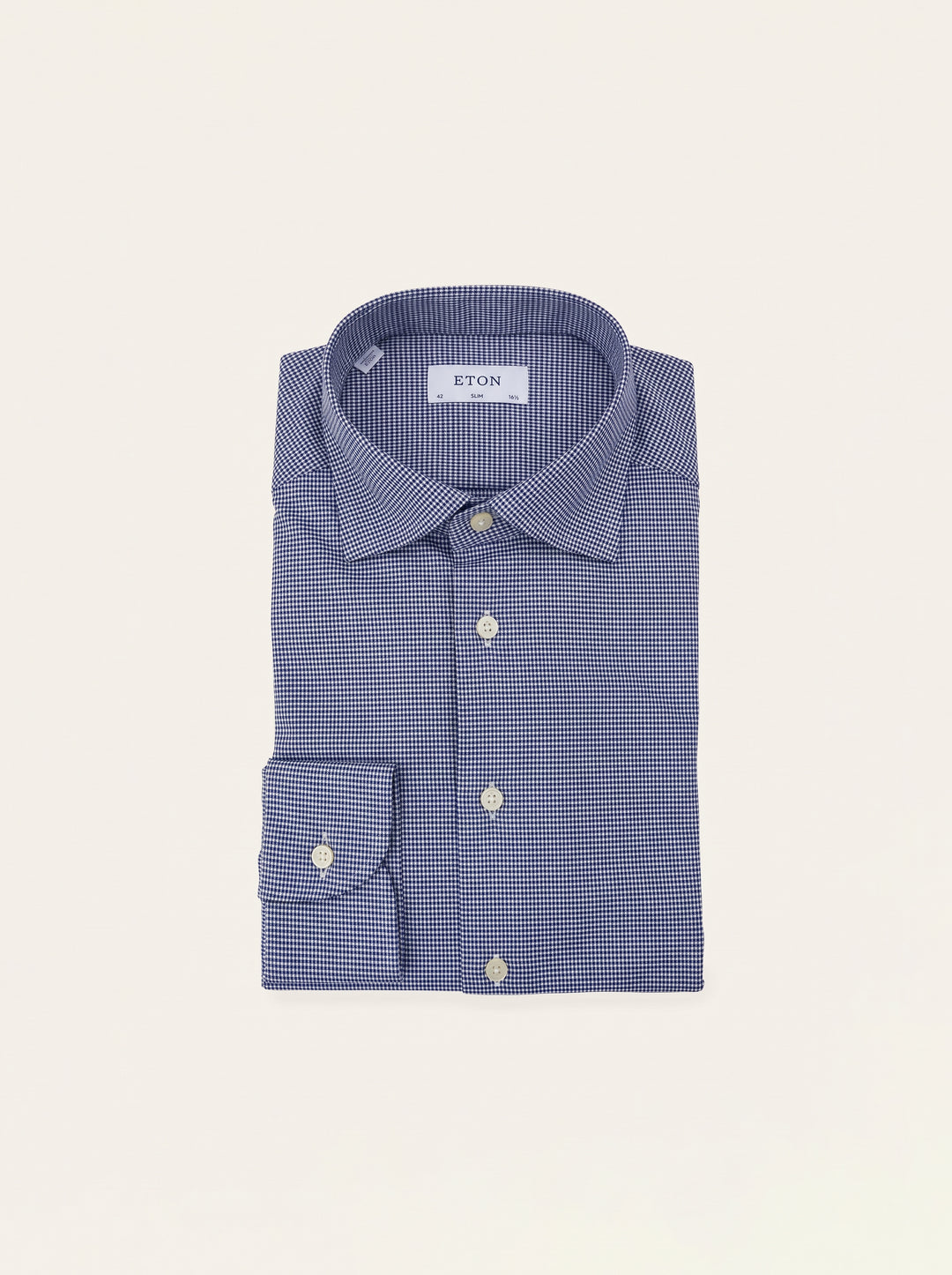 Eton Mens L/S SF Small Check Formal Shirt100010374
