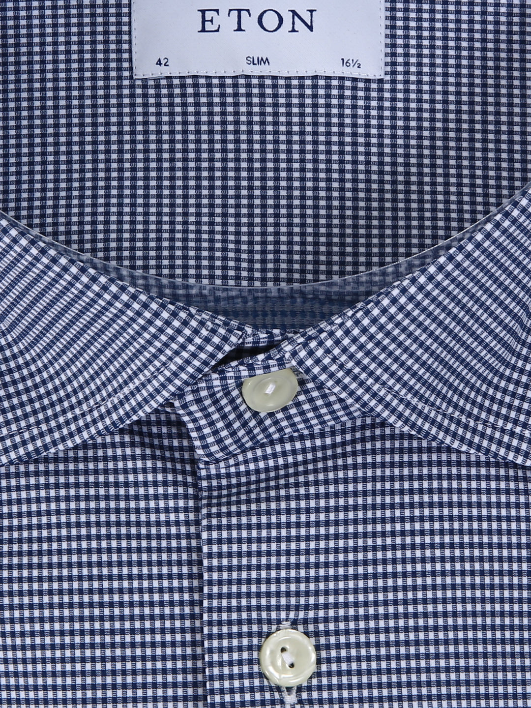 Eton Men L/S SF Small Check Formal Shirt100010374