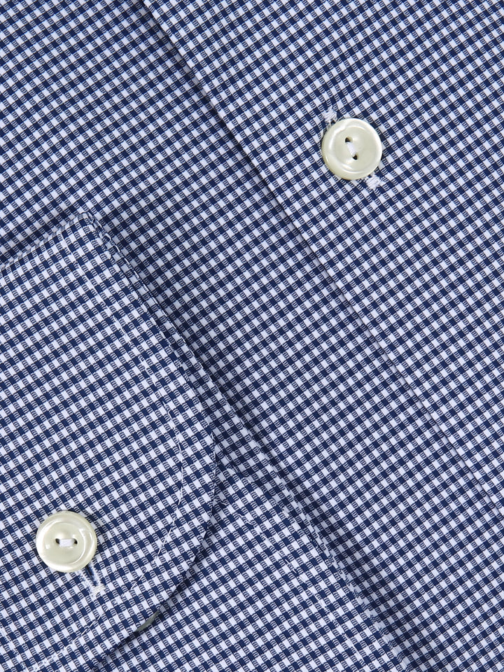 Eton Men L/S SF Small Check Formal Shirt100010374