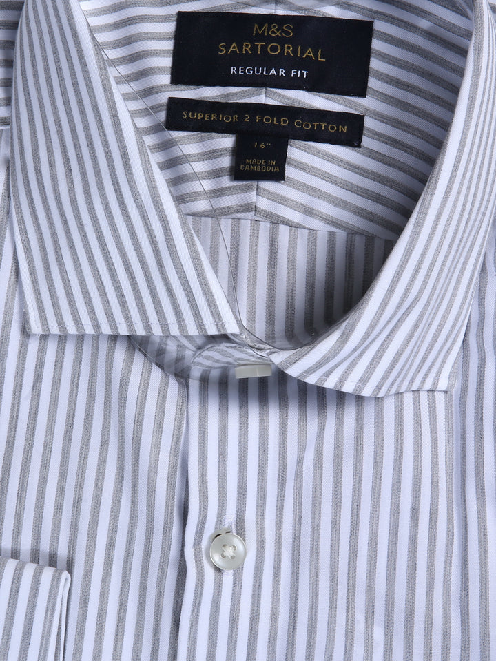 M&S Men L/S Lining Formal Shirt T11/4082