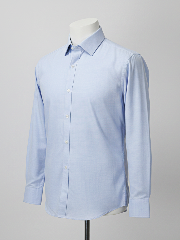 M&S Men L/S Linen Mix Plain Formal Shirt T11/4200