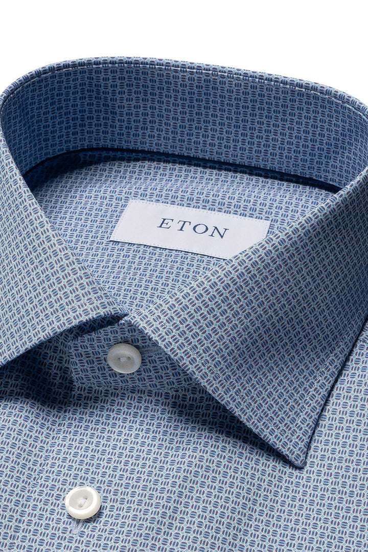 Eton Men S/S Small Check B-Shirt100012028