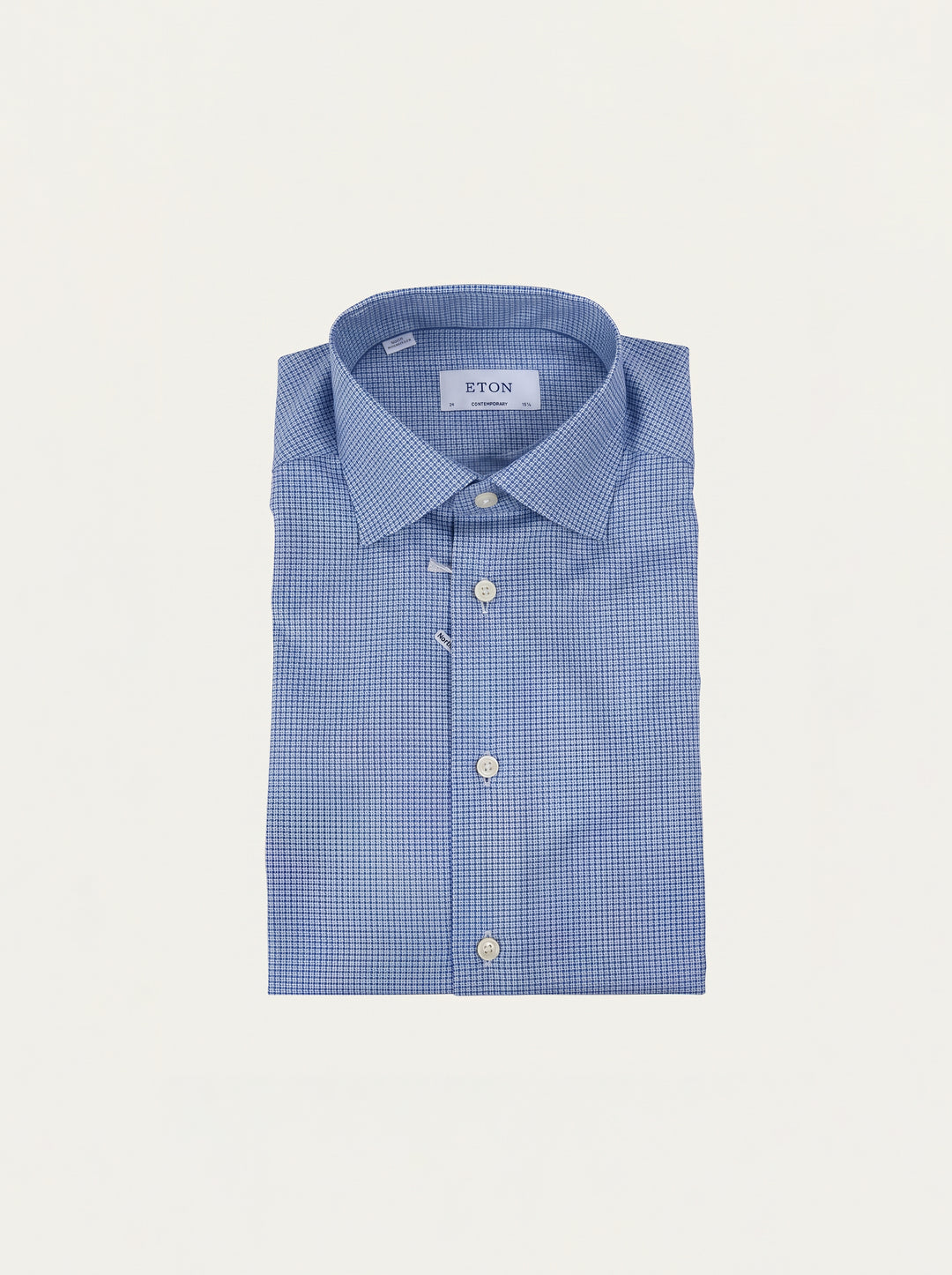Eton Men S/S Small Check B-Shirt100012028