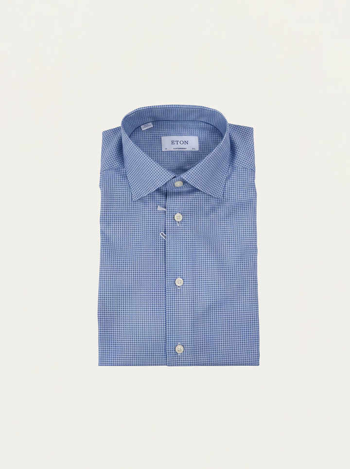 Eton Men S/S Small Check B-Shirt100012028