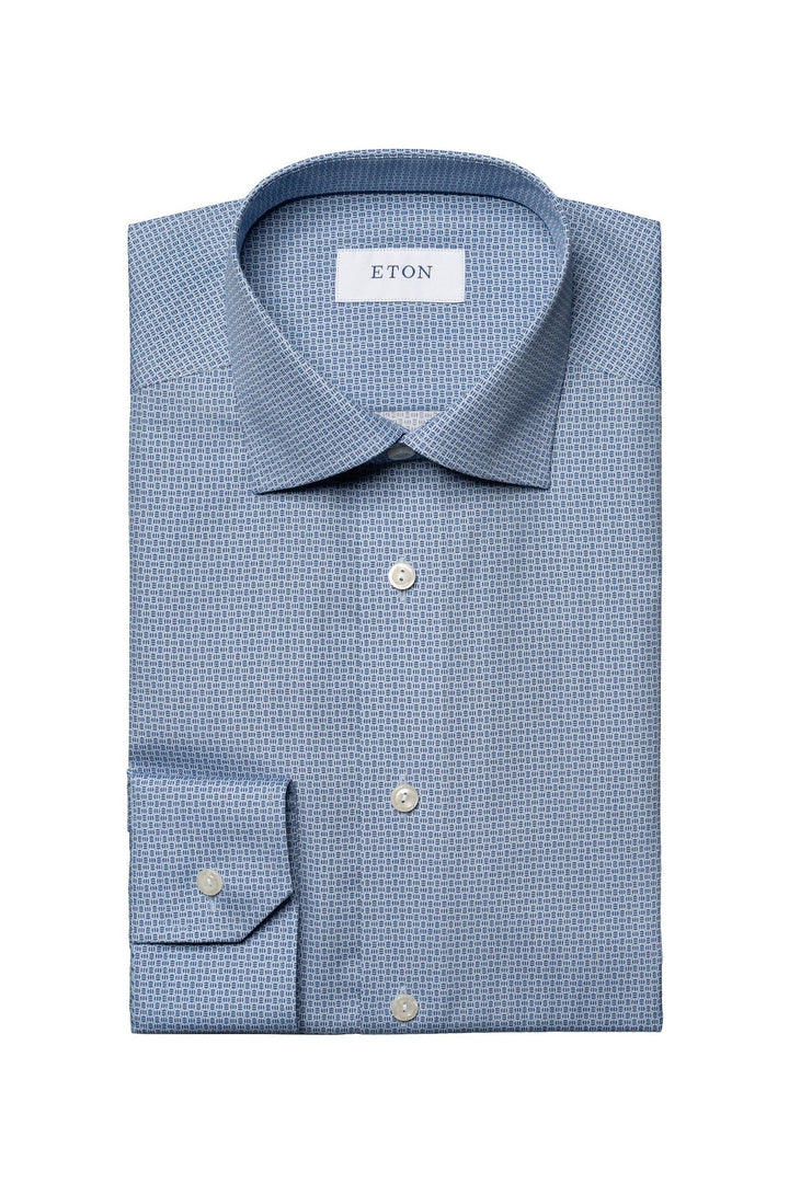 Eton Men S/S Small Check B-Shirt100012028