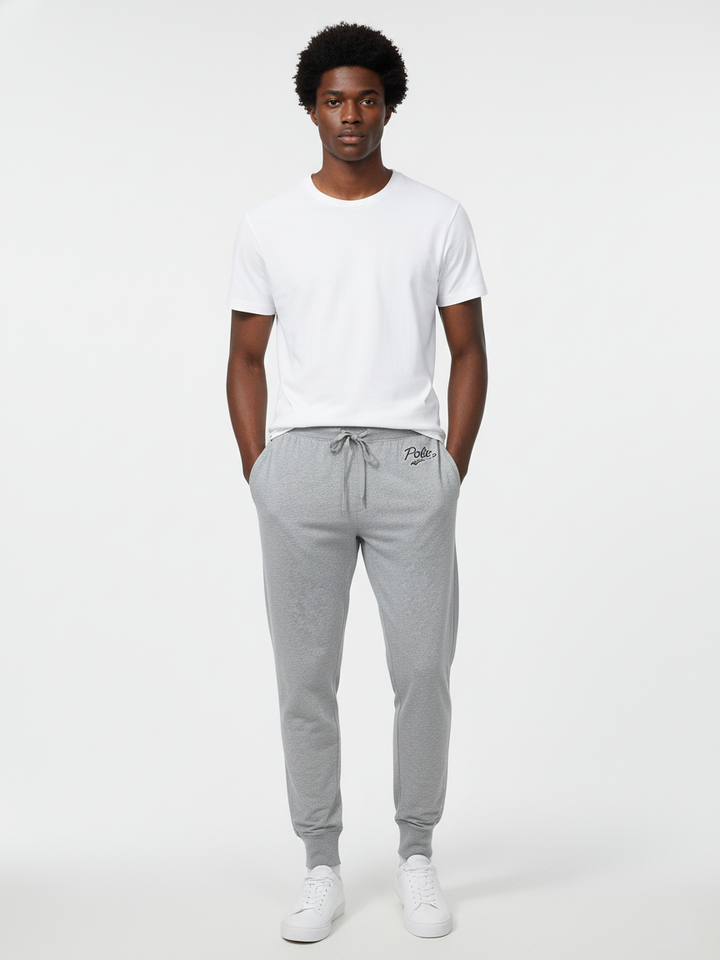 RL Men (Polo Print ) Knitted Pajama (Grey)