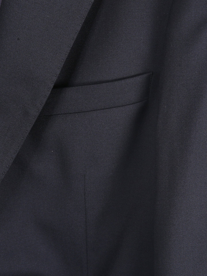 Baumler Men 100% Wool 2pcs Plain Suit 1640 (Dark Navy)