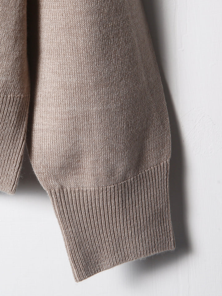 BMR Men L/S Merino Plain Cardigan 87206 (Beige)