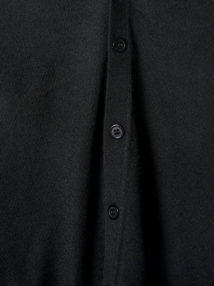 BMR Men L/S Merino Plain Cardigan 87206 (Black)