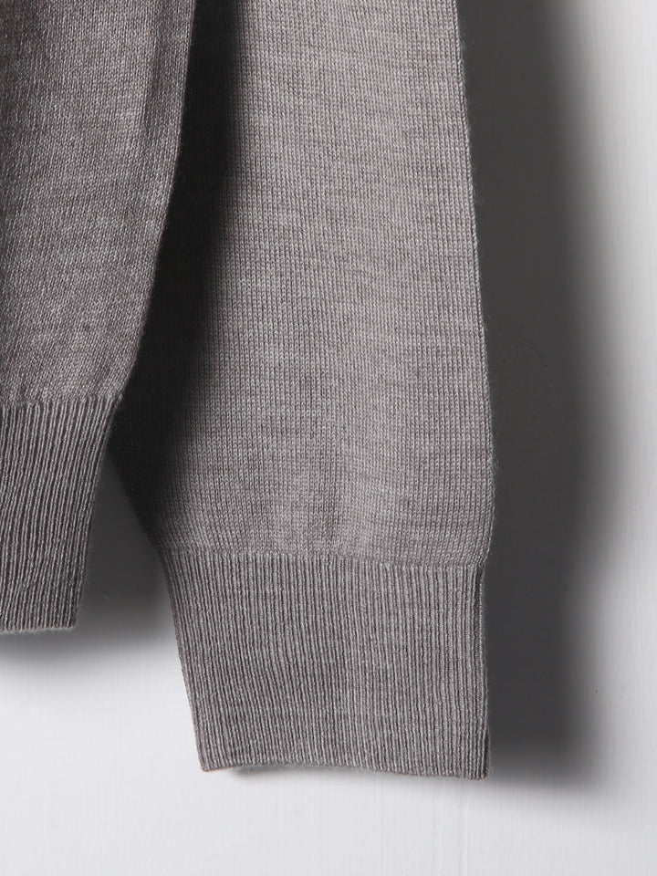 BMR Men L/S Merino Plain Cardigan 87206 (Grey)