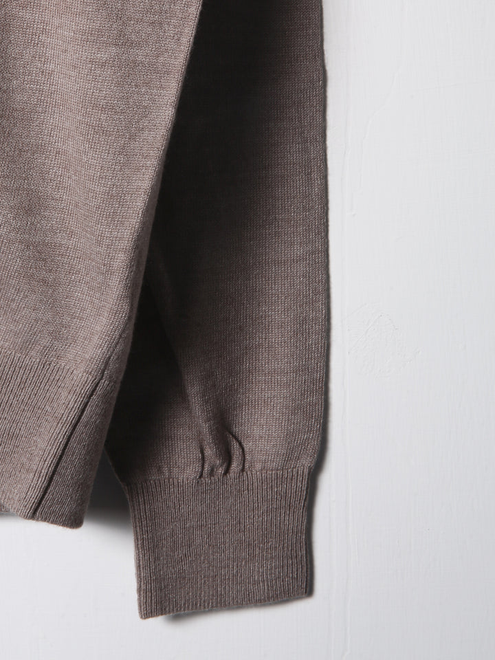 BMR Men L/S Merino Plain Cardigan 87206 (Neutral)