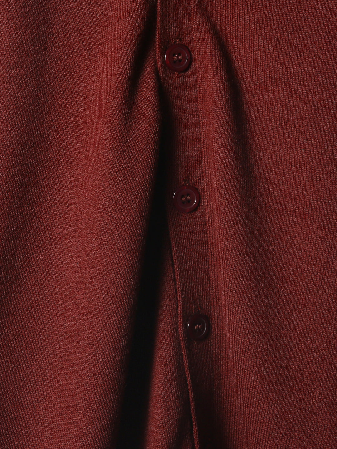 BMR Men L/S Merino Plain Cardigan 87206 (Wine)