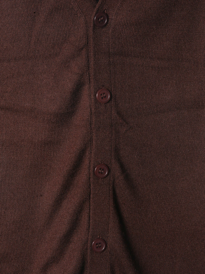 BMR Men L/S Merino Plain Cardigan 87207