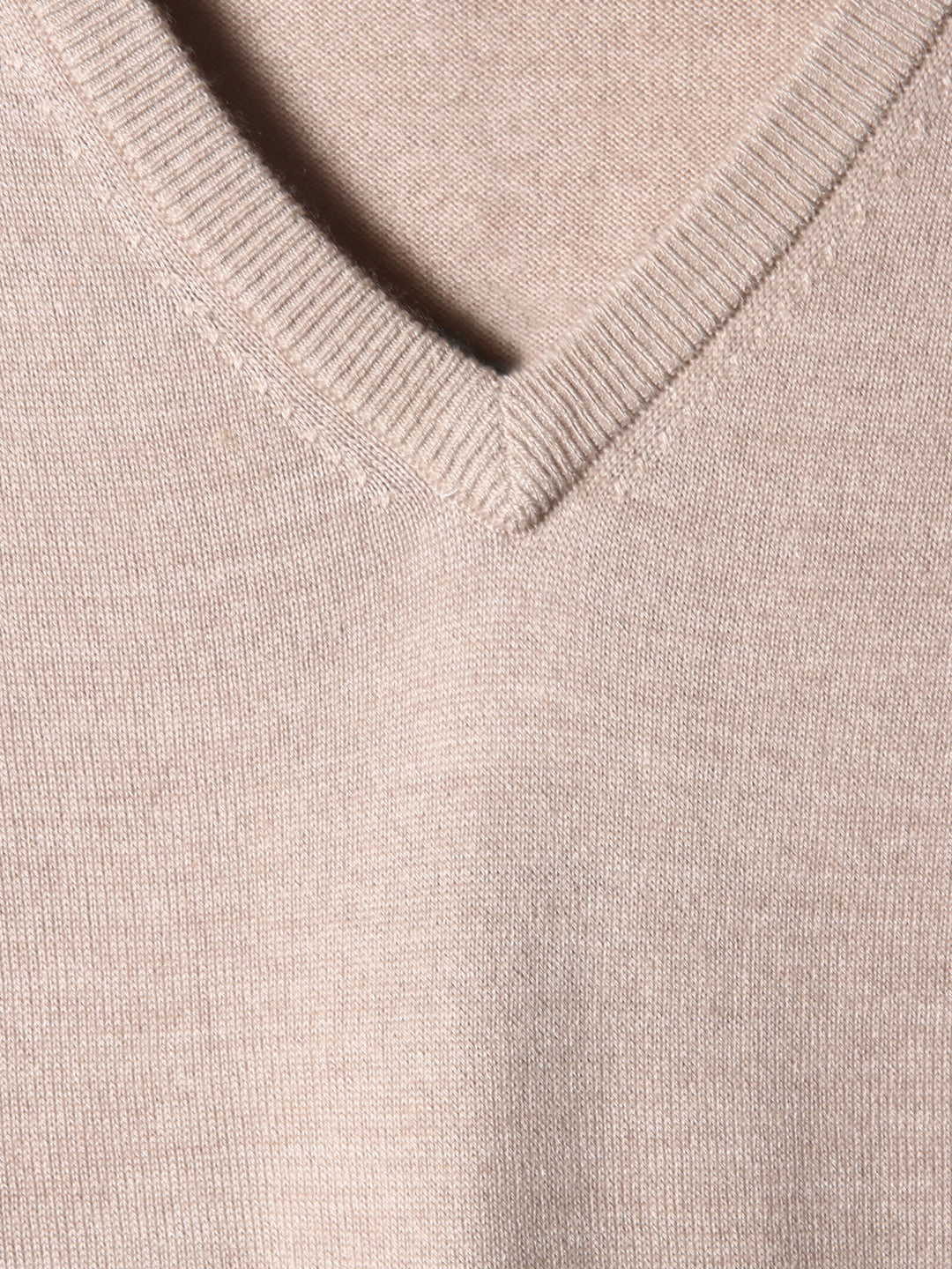 BMR Men S/L V-N Merino Sweater 87208 (Beige)