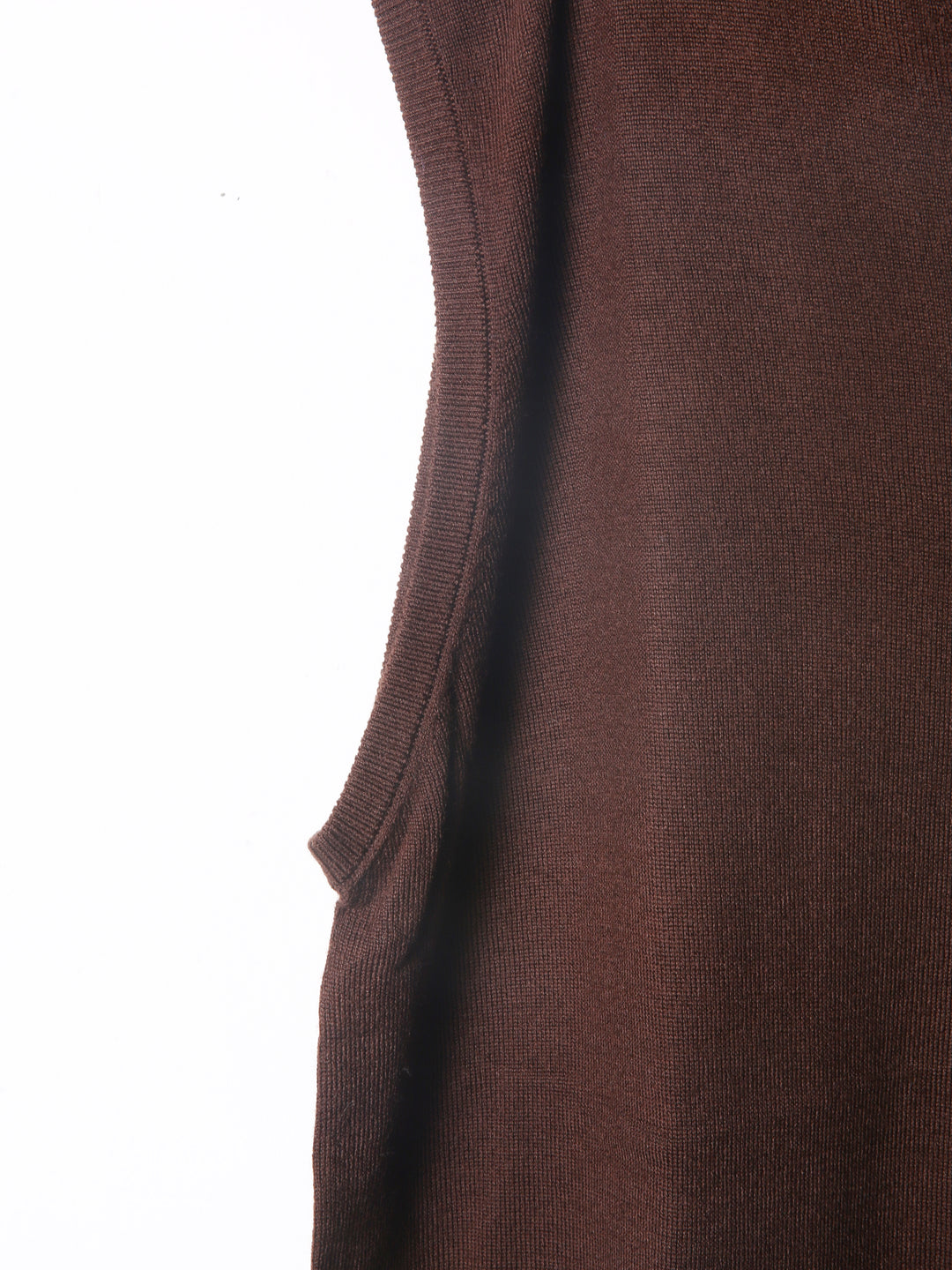 BMR Men S/L V-N Merino Sweater 87208 (Chocolate)