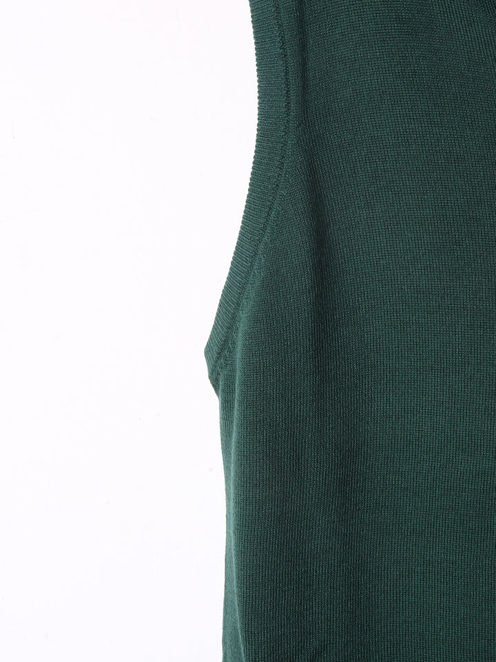 BMR Men S/L V-N Merino Sweater 87208 (DARK GREEN)