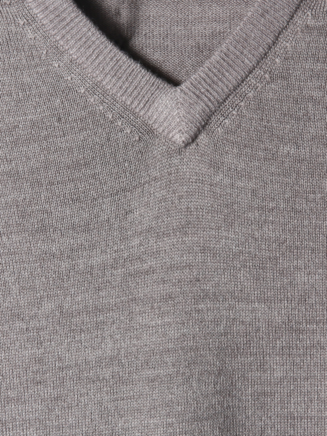 BMR Men S/L V-N Merino Sweater 87208 (Grey)