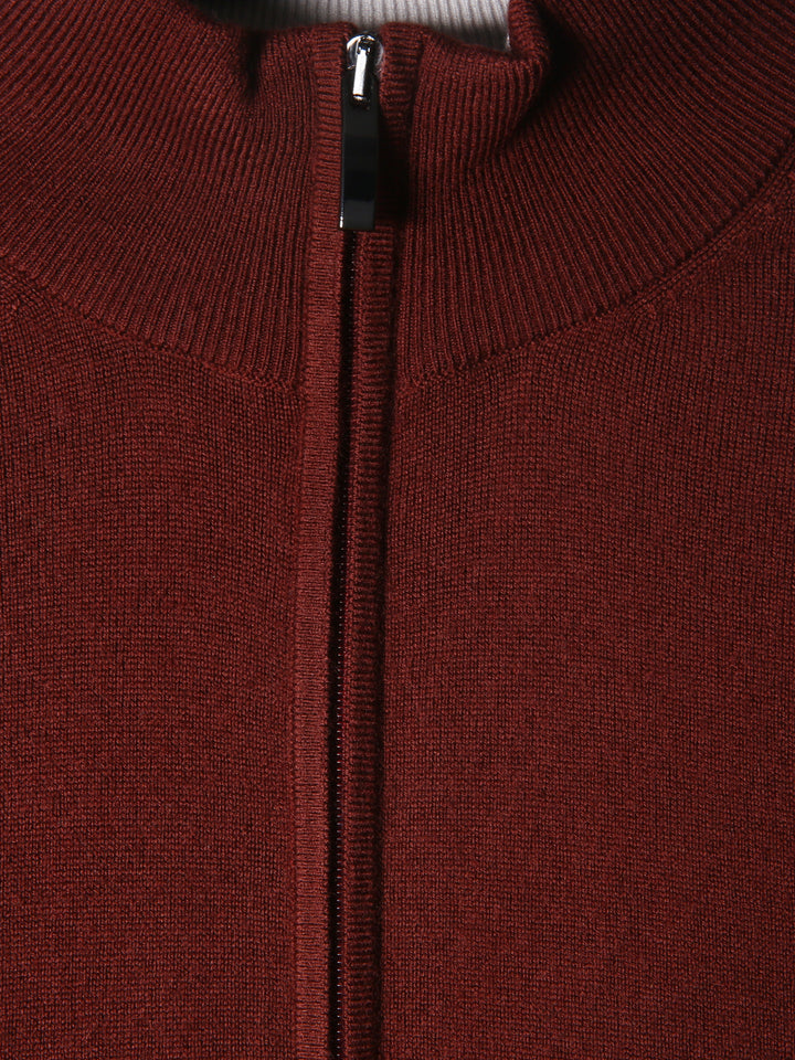 BMR Men L/S Merino Zipper 87209 (Wine)