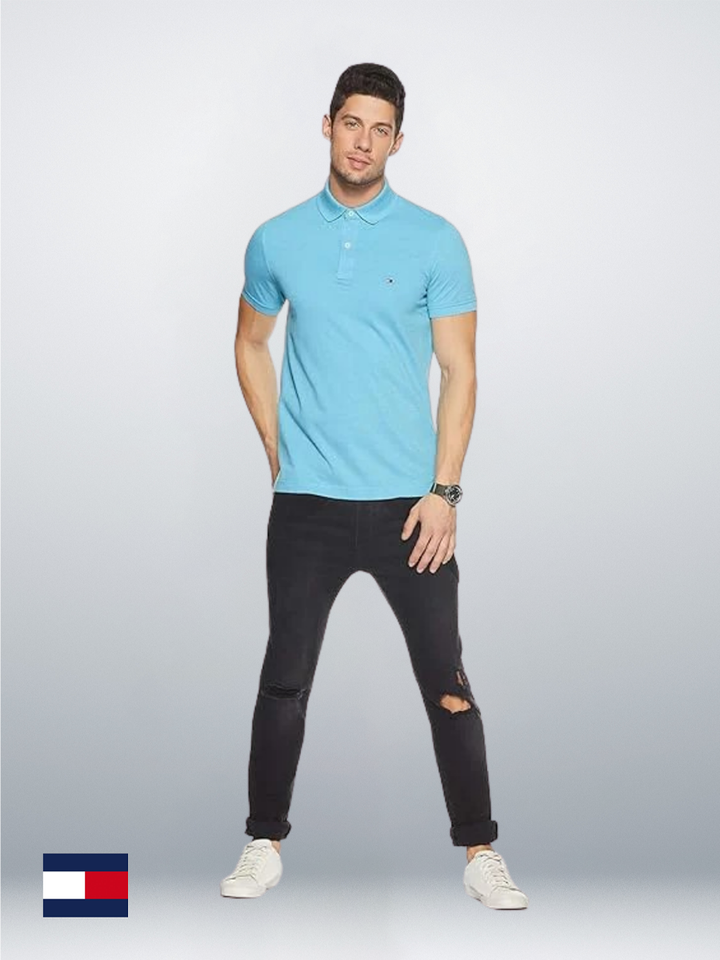 TH Men S/S Dotted Polo MT-XM05496
