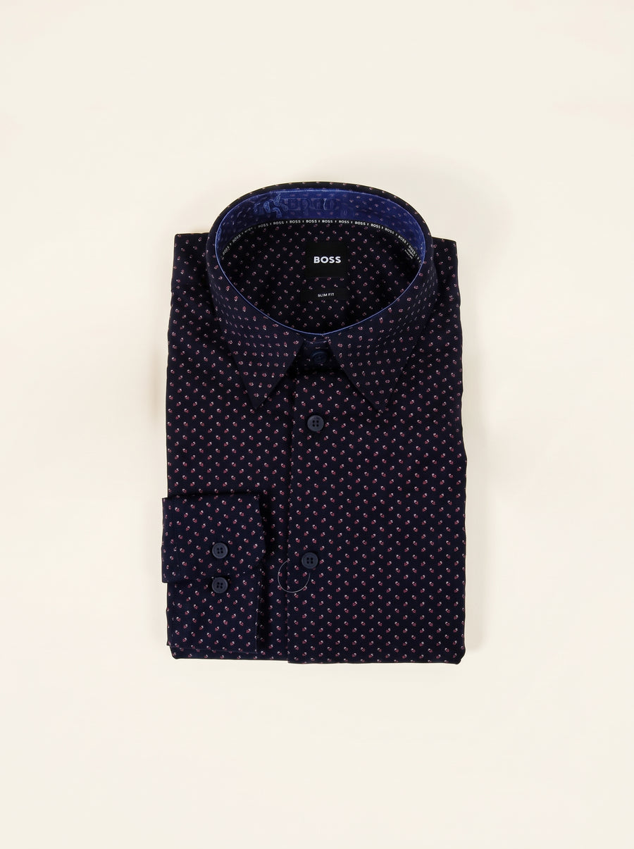 Hugo Boss Mens L/S Printed Casual Shirt AT-SB-50497111
