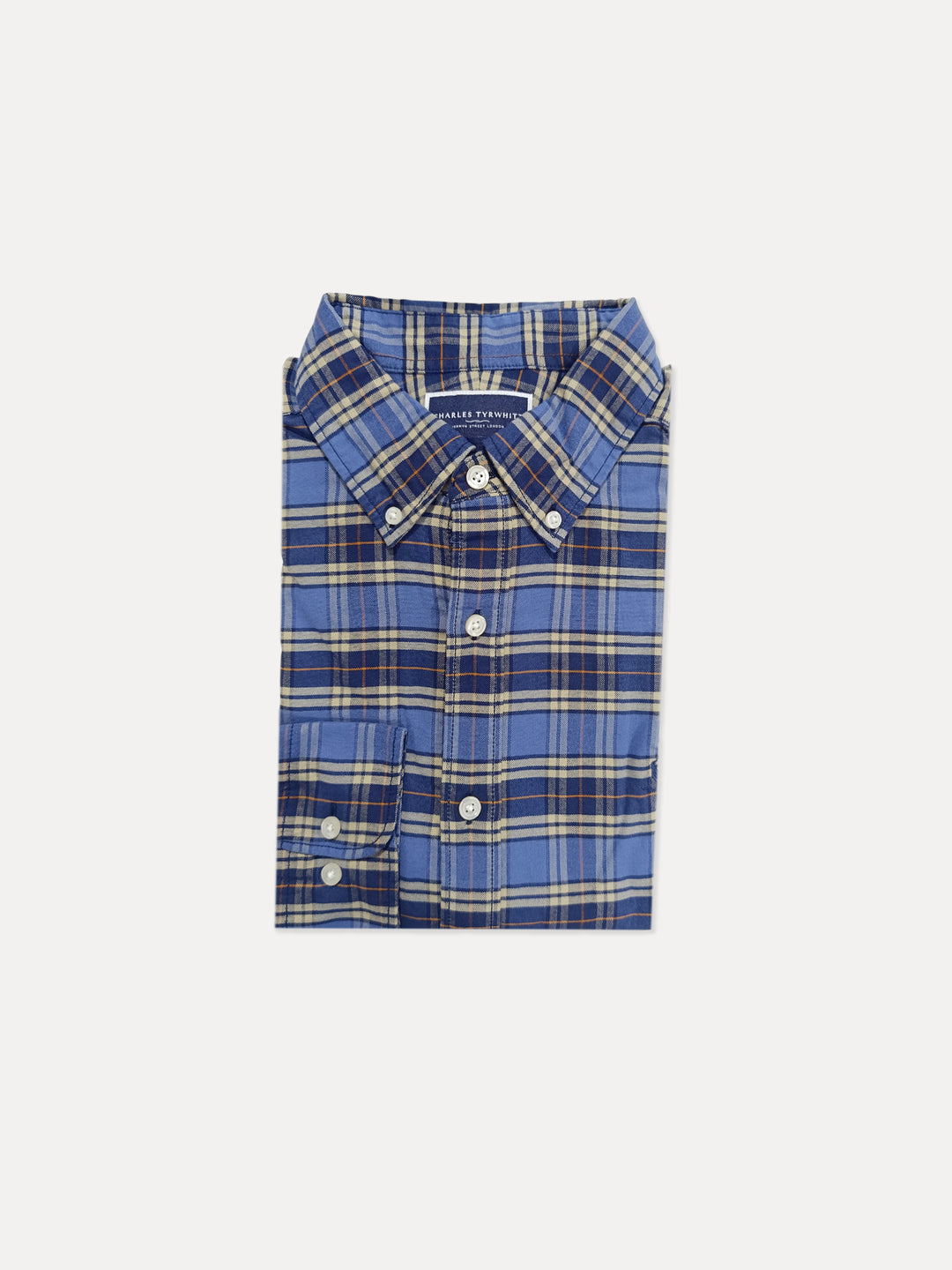 Charles Tyrwhitt Men L/S SF Button Down Check Casual Shirt CSR2086