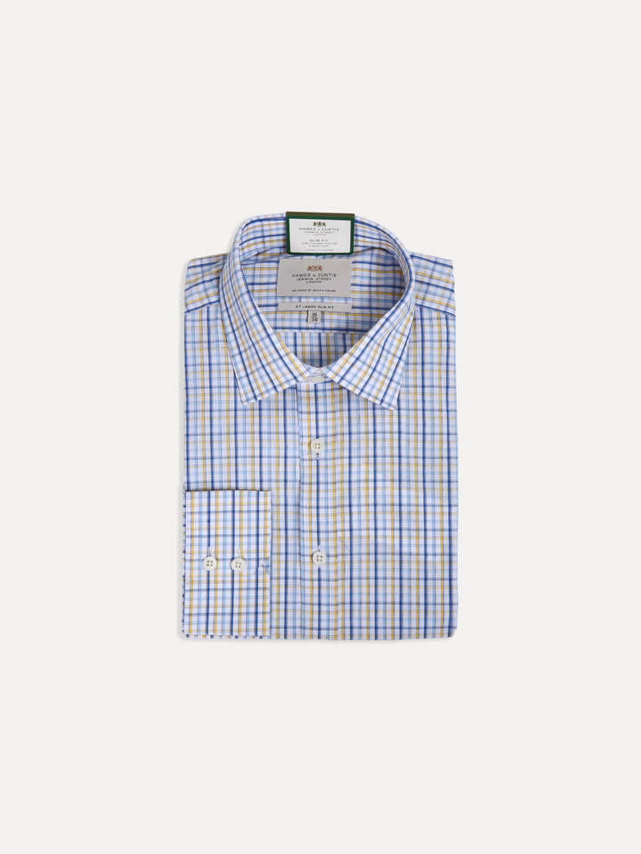 H&C Men L/S S/F Small Check Formal Shirt SSSFK902