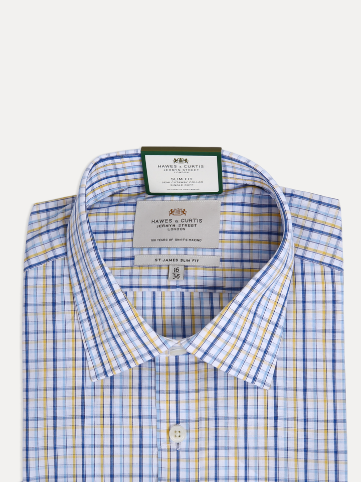 H&C Men L/S S/F Small Check Formal Shirt SSSFK902