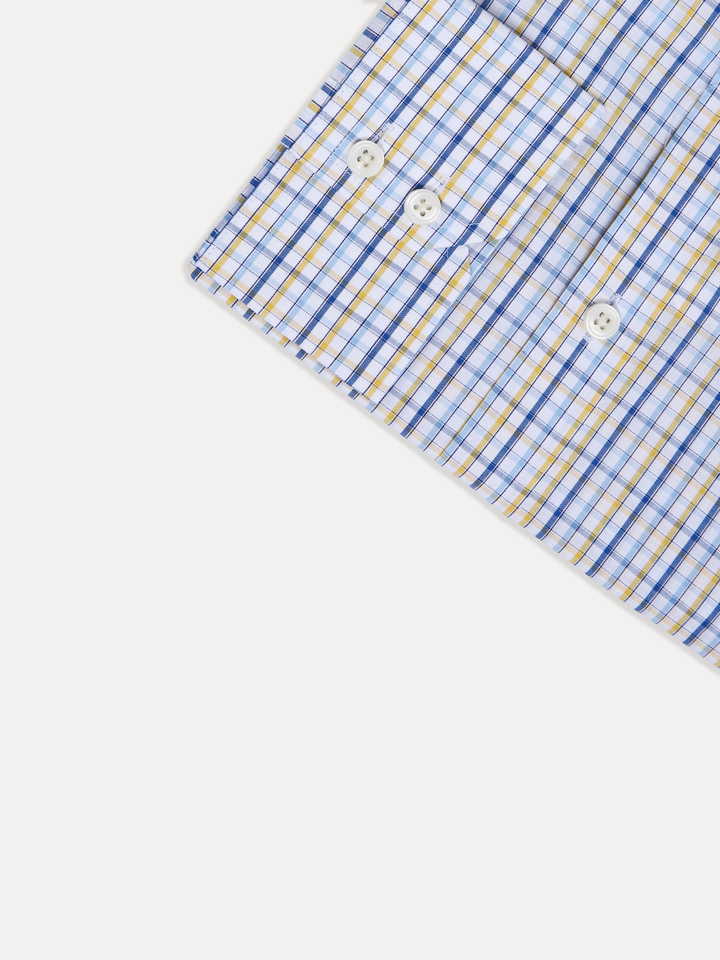H&C Men L/S S/F Small Check Formal Shirt SSSFK902