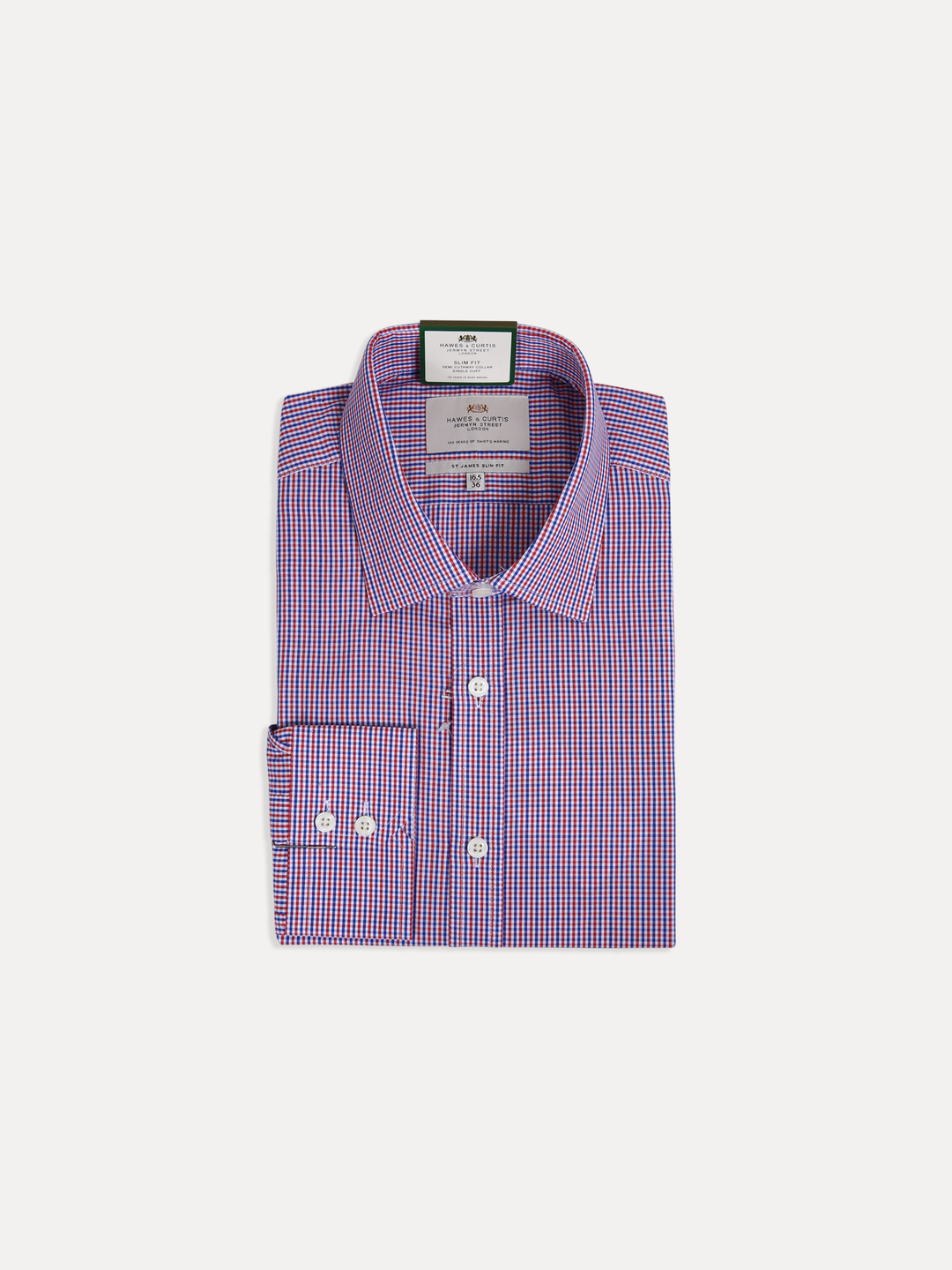 H&C Men L/S S/F Small Check Formal Shirt SSSFk901