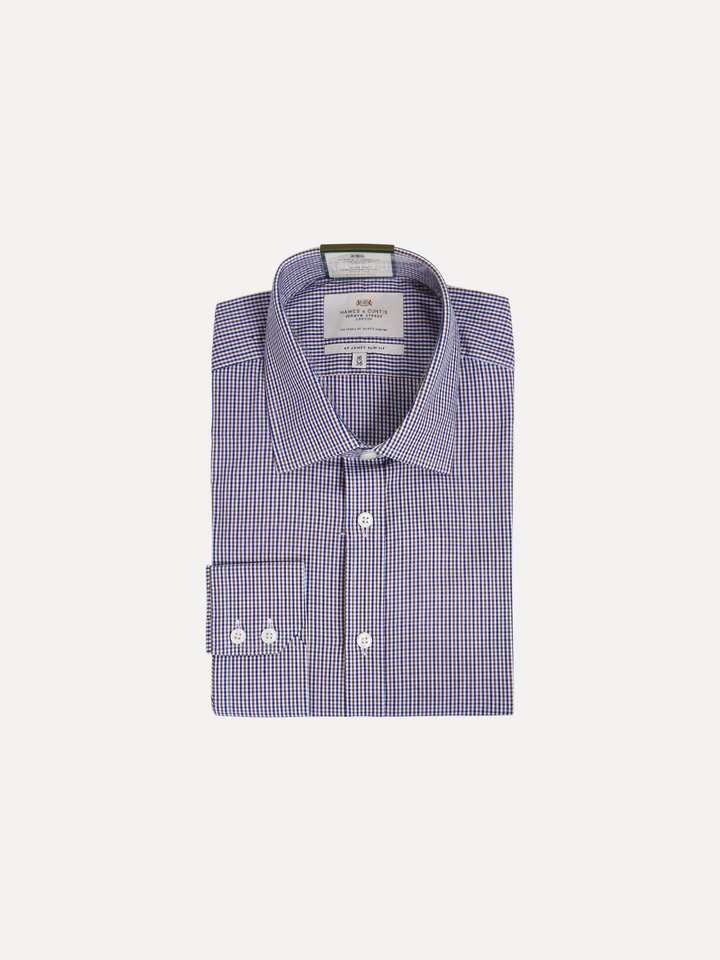H&C Men L/S S/F Small Check Formal Shirt SSSFk901