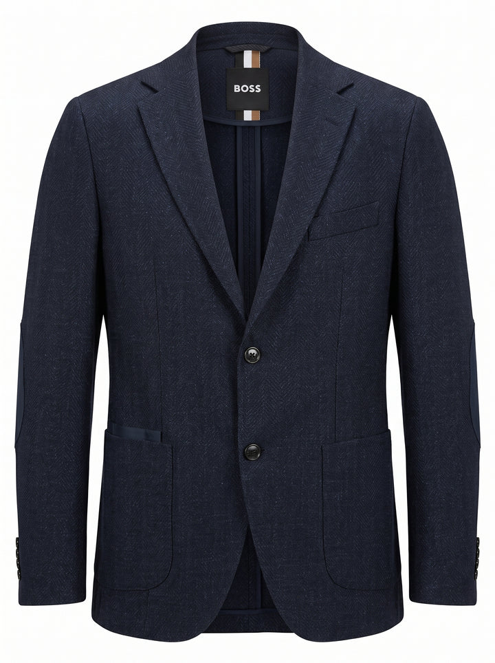 HB Men Wool RF Textured Blazer -50521495