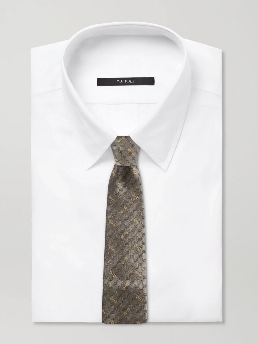 Gucci Men Silk Printed Ties 836101 4E009