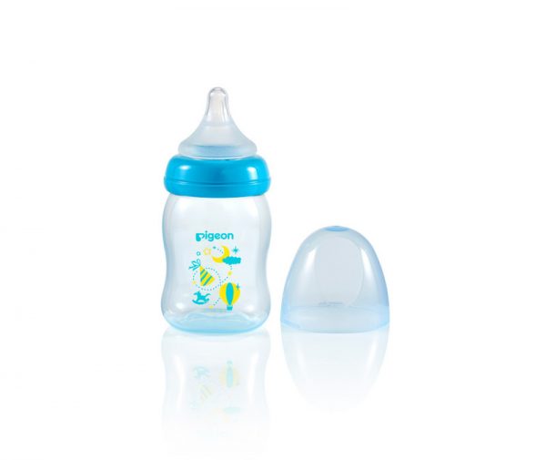 Pigeon Baby Soft Touch Clear PP Feeding Bottle 160ml 0m+ (Blue) #A78180 (W-22)