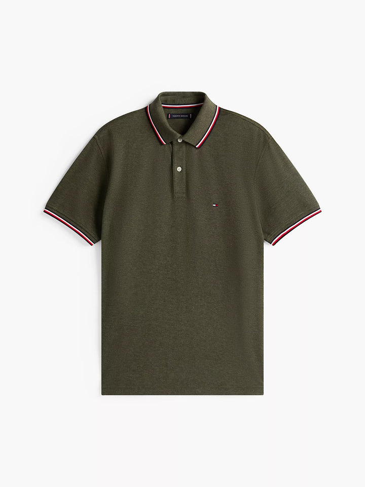 TH Men S/S (Striped Collar ) Polo MT-78J2653