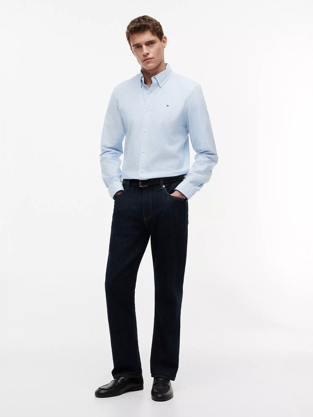 TH Men L/S Button Down Lining Casual Shirt MT-78J8439